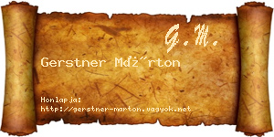 Gerstner Márton névjegykártya